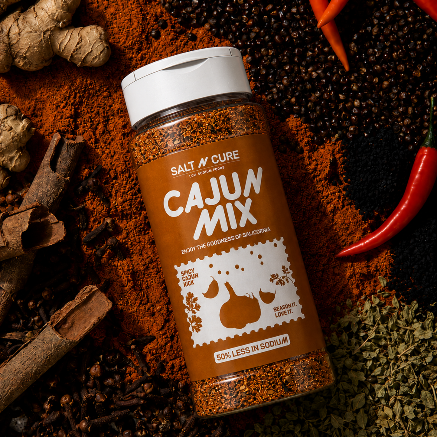 Cajun Seasoning – 50% Less Sodium 500gms