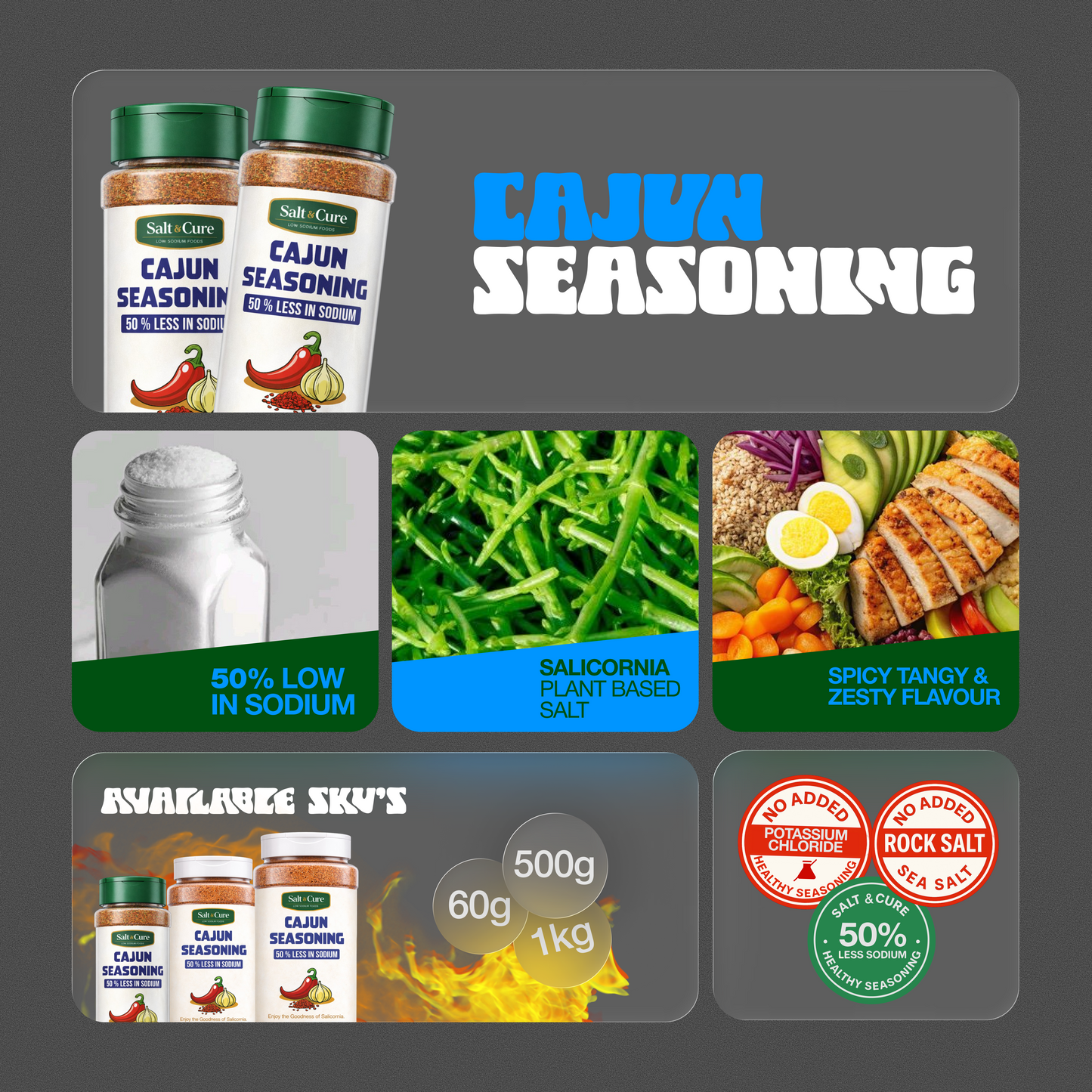 Cajun Seasoning – 50% Less Sodium