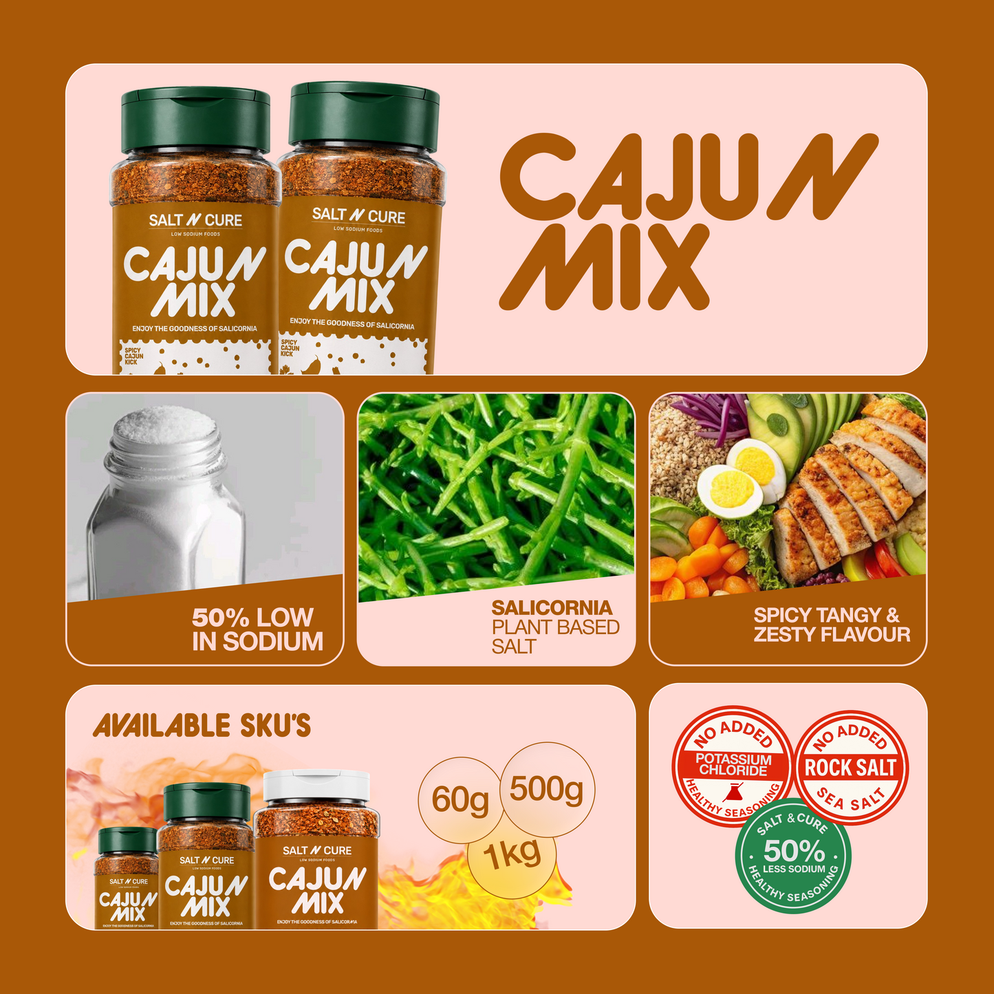 Cajun Seasoning – 50% Less Sodium